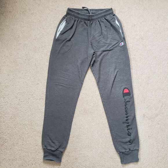 Lot Of 2 Champion Spellout Size Small Mens Black & Gray Jogger Sweatpants - Picture 5 of 13